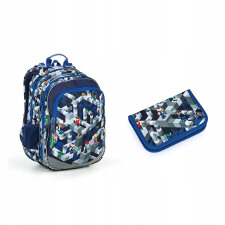 Školská taška - batoh, set, zostava - Školská nastavená TOPGAL ELLY 19014 BACKPACK + CASE PASE