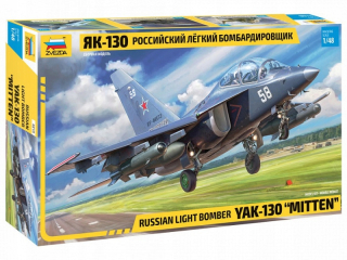 Zvezda plastový model lietadla YAK-130 Ruská Li