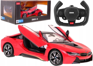 diaľkovo ovládané auto BMW I8 Red RAstar 01:14