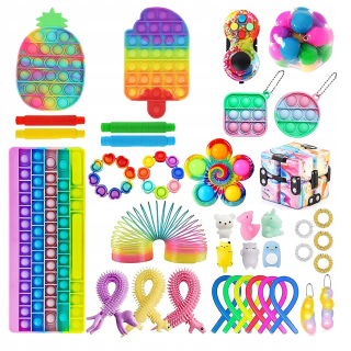 hnedý štýl fidget set hračiek hračiek