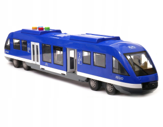 veľká električka 40cm na bičový zvuk svetla REGIO MODRÁ