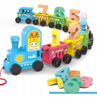 Detský lanový Big Block Number Train Toy