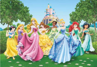 Tapeta do detskej izby - Disney Princezná nástenná maľba Disney 254x360 cm