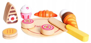 Iwood drevený potravinársky tortu cupcakes zmrzlina