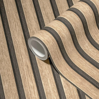 Tapeta do detskej izby - ako lamely-drevo-látka-3D TAPETA-netkaná látka-AS