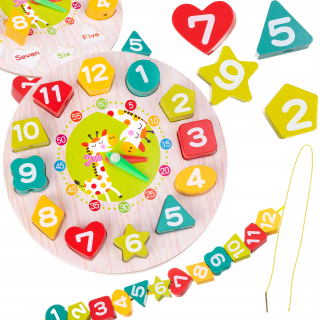 Klocks Clock triedič Drevené hračky stohovanie XL