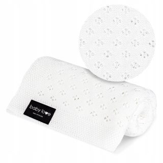 Prikrývka, prehozy na posteľ - Bambusová prikrývka 100% dieťa Love Openwork biele leto