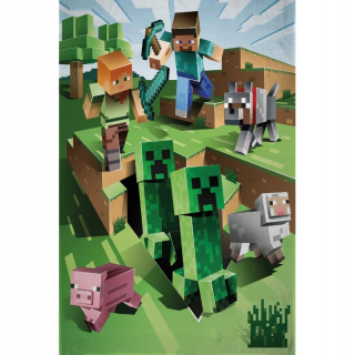 Prikrývka, prehozy na posteľ - Minecraft Fleece Deka 100x150 cm