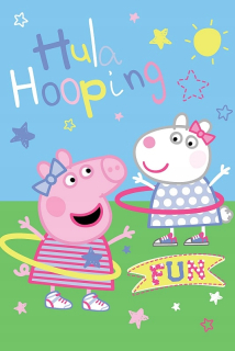 Prikrývka, prehozy na posteľ - Peppa Pippa Pig 100x150 cm prikrývka