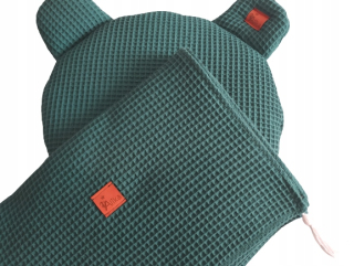 Prikrývka, prehozy na posteľ - prikrývka Waffper Waffle+vankúšik plyšový medvedík pre postieľku