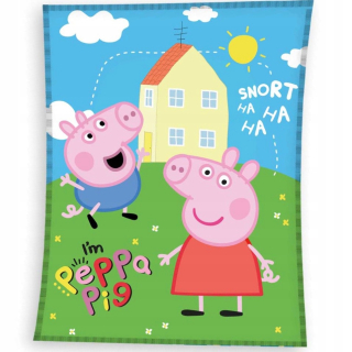 Prikrývka, prehozy na posteľ - Peppa Pippa Pig Polled Bock 150x200 cm