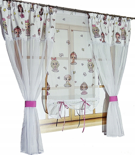 Detské záclony - „Princezná“ Set-curtain, panel
