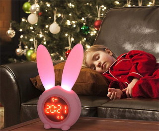 Hodiny do detskej izby - Nočná lampa pre deť LED Detský budík pre spálňu