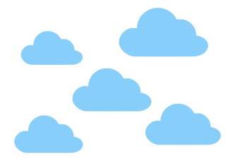 Destké samolepky - Škandinávske cloudové nálepky 18-26 cm
