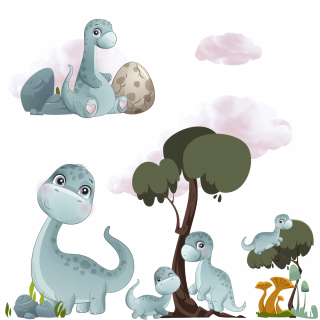 Destké samolepky - nálepky na stenu s dinosaurami pre deti