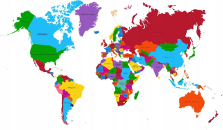 Samolepky do detskej izby - Nálepky na stenu na stenu mapa mapa nálepky 150