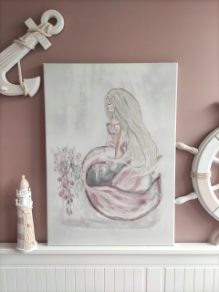 Obráz do detskej izby - Obrázok na plátne morská panna 50 x 70 50x70 B2