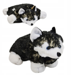 Detský dekoračný vankúš - Pes Husky / vankúš 2in1 plyšový maskot darček