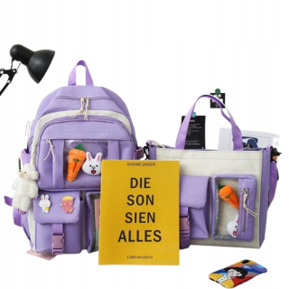 Školská batohová taška Teddy Bear + Cencil Case Beautician