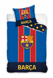 Detský set paplón, vankúš - Posteľná bielizeň 140x200 FC Barcelona Barca Lewandowski