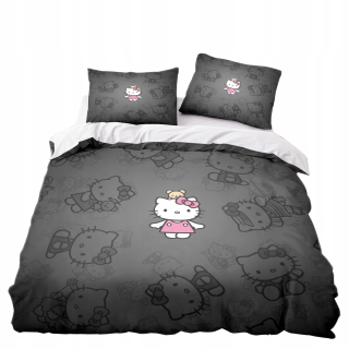 Detský set paplón, vankúš - Darček pre mládež v postieľke Hellokitty 140x200