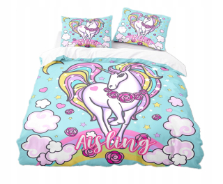 Detský set paplón, vankúš - Posteľná bielizeň 140x200 Pink Ponies My Little Pony