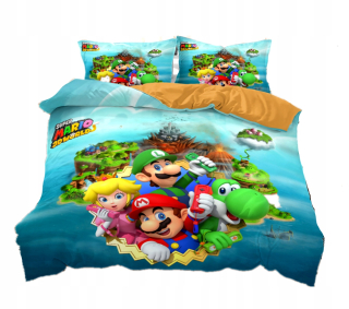 Detský set paplón, vankúš - Bavlnená obliečka pixele 160x200 žiariaca