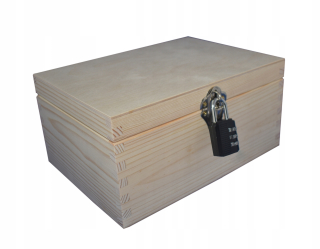 Treasury Box, DeCoupage - uzavretý visiacim zámkom