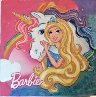 rakva, drevená krabica, pre dieťa Barbie