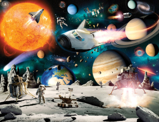 Tapeta do detskej izby - Fototapeta COSMOS planéty slnečnej sústavy