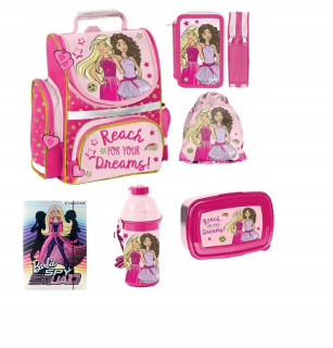 Aktovka - Barbie Schoolbag ceruzka Puzdro Bedon Bucket