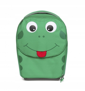 Detský kufor - kufor Affenzahn Finn Frog - zelená / čierna / červená