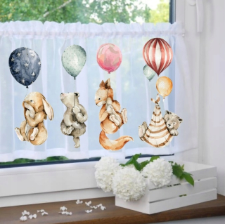 Detské záclony - Dino Curtain 140x250 cm striebro