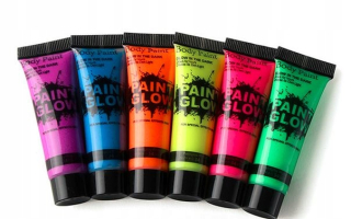 Sada neon uv 6x13ml farby na tvár tvárové telo