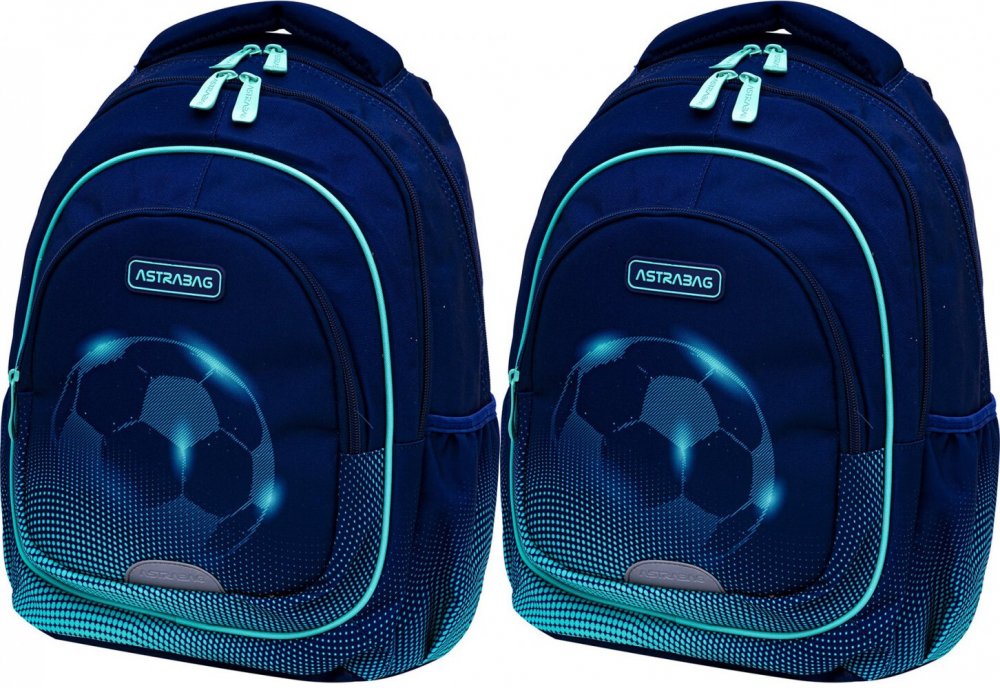 Detský batoh Astra Astrabag Football Light AB330 s tromi komorami, 20l