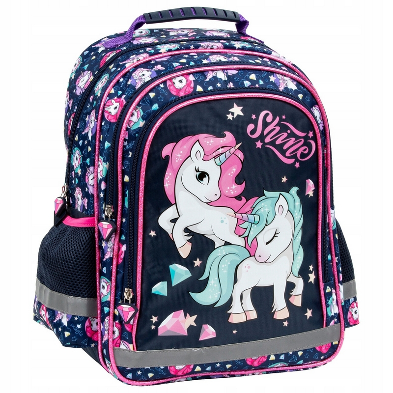 Školský batoh Derform Unicorn s dvoma priehradkami pre dievčatá