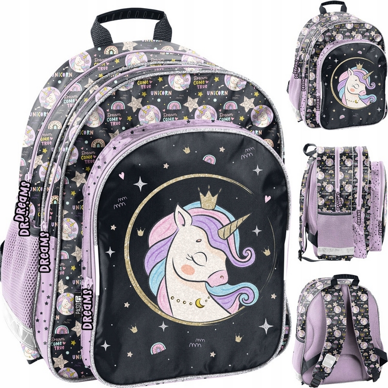Školský batoh Paso Unicorn Jednorožec - dvojkomorový a ľahký