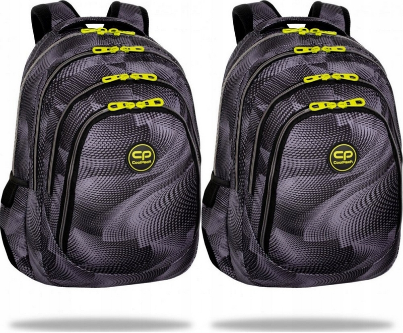 Mládežnícky športový školský batoh CoolPack - čierno-sivý, s tromi priehradkami