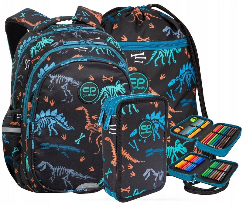 Multifunkčný školský batoh CoolPack Jerry pre chlapcov s príslušenstvom