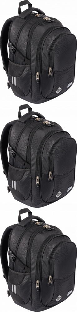 Školský batoh St.Right BP1 Shiny Snake s 4 priehradkami, 23l, čierny