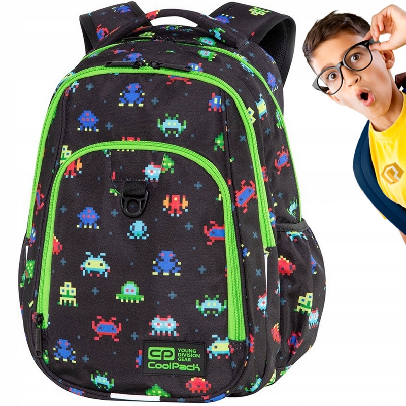 Školský batoh pre chlapca CoolPack Pixels s ultralehkou konštrukciou
