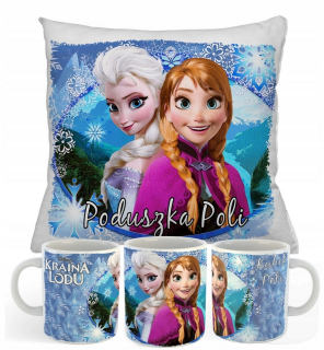 Detský vankúš - Hrnček + vankúšová ľadová pôda + meno dieťaťa