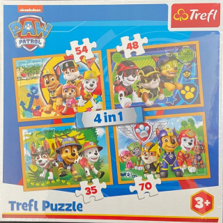 Trefl Puzzle PSI Patrol vždy pre 4w1 34307