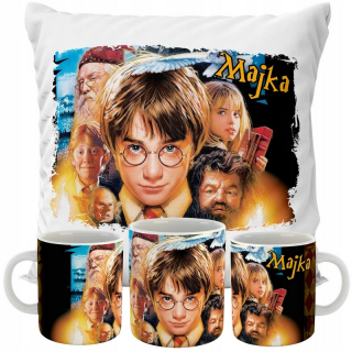 Detský vankúš - Nastavte hrnček + Harry Potter vankúš Name darček